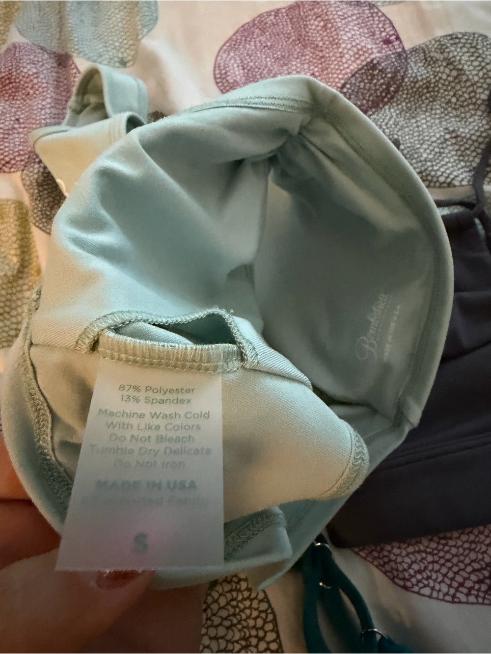 Bombshell Sportswear Bralette Trio in Sage, Charcoal, Teal - Picture 6 of 7